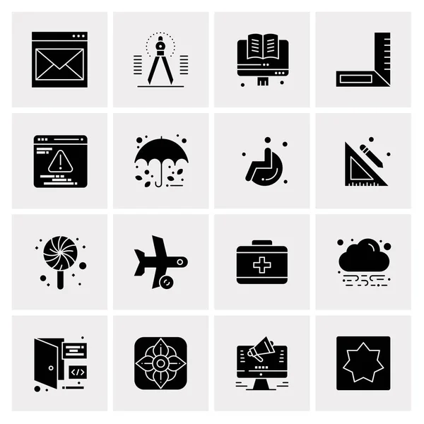 Set of 16 Universal Icons Business Vector — Stock Vector