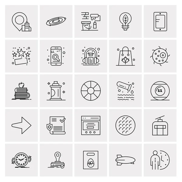 Set de 25 iconos de negocio universales Vector — Archivo Imágenes Vectoriales