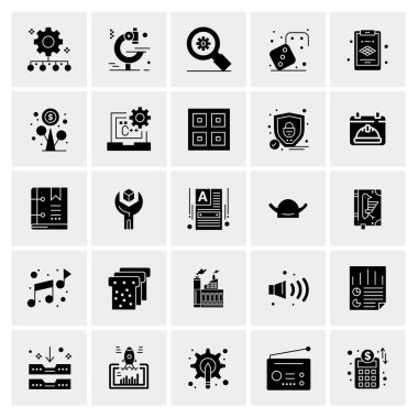 Evrensel yaratıcı simgeler kümesi, web ve mobil uygulamalar ve projeler için basit vektör illüstrasyonları 