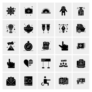 Evrensel yaratıcı simgeler kümesi, web ve mobil uygulamalar ve projeler için basit vektör illüstrasyonları 