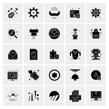 25 Evrensel İş Simgesi Vektörü Kümesi