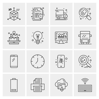 16 Evrensel Simge İş Vektörü