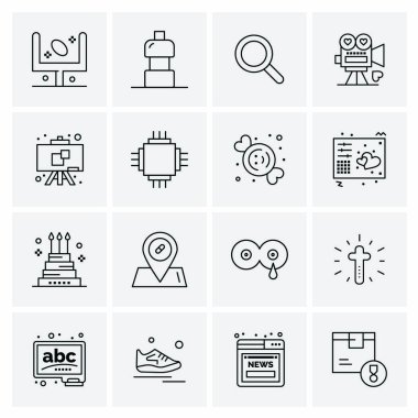 16 Evrensel Simge İş Vektörü