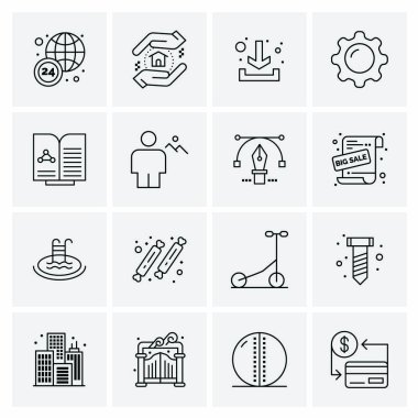 16 Evrensel Simge İş Vektörü