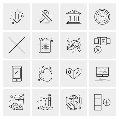 16 Evrensel Simge İş Vektörü