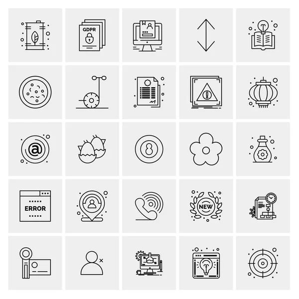 Set of 25 Universal Business Icons Vector — Stock Vector