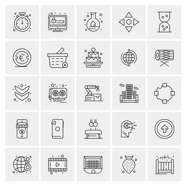 Set of 25 Universal Business Icons Vector — Stock Vector