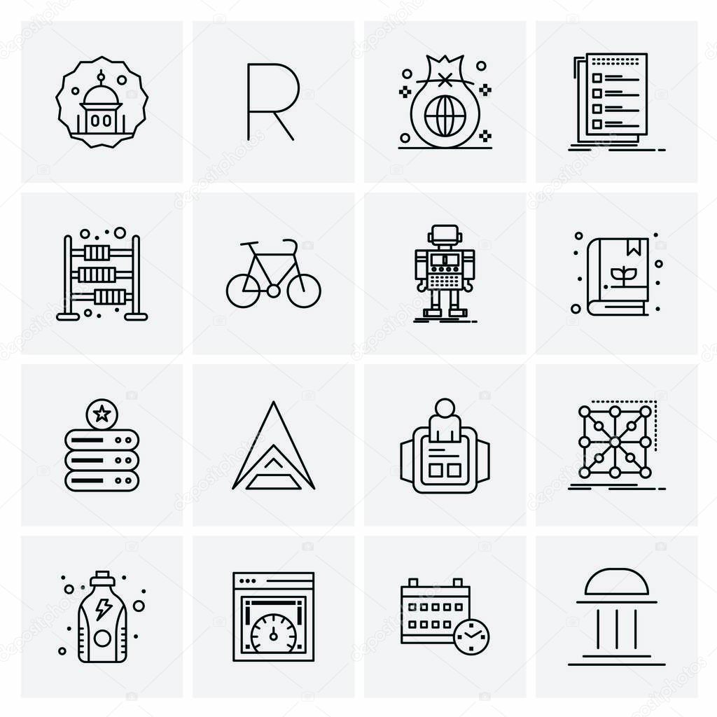 Set of 16 Universal Icons Business Vector