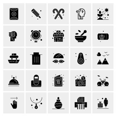 Evrensel yaratıcı simgeler kümesi, web ve mobil uygulamalar ve projeler için basit vektör illüstrasyonları 