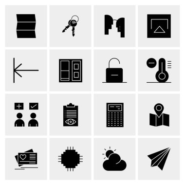 16 Evrensel Simge İş Vektörü