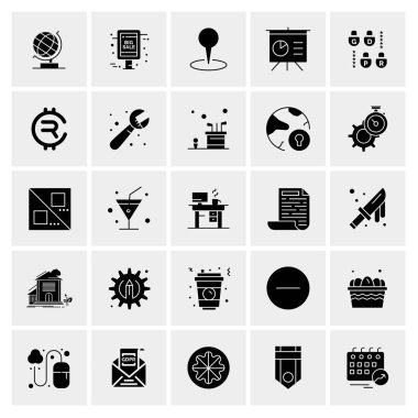 Evrensel yaratıcı simgeler kümesi, web ve mobil uygulamalar ve projeler için basit vektör illüstrasyonları 