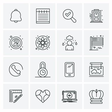 16 Evrensel Simge İş Vektörü