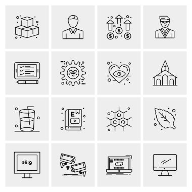 16 Evrensel Simge İş Vektörü