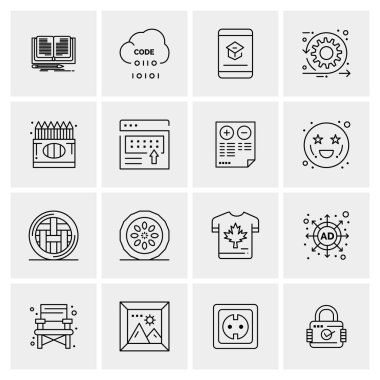 16 Evrensel Simge İş Vektörü