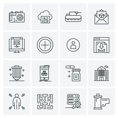 16 Evrensel Simge İş Vektörü