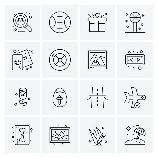 Set of 16 Universal Icons Business Vector — Stock Vector