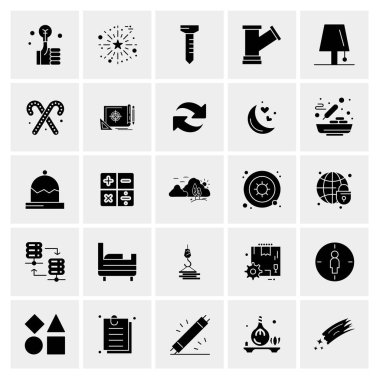 25 Evrensel İş Simgesi Vektörü Kümesi