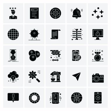 25 Evrensel İş Simgesi Vektörü Kümesi