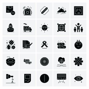 Evrensel yaratıcı simgeler kümesi, web ve mobil uygulamalar ve projeler için basit vektör illüstrasyonları 