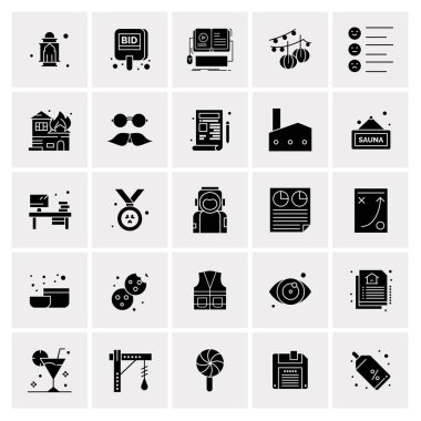 Evrensel yaratıcı simgeler kümesi, web ve mobil uygulamalar ve projeler için basit vektör illüstrasyonları 