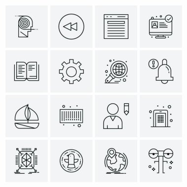 16 Evrensel Simge İş Vektörü