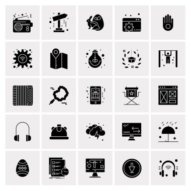 Evrensel yaratıcı simgeler kümesi, web ve mobil uygulamalar ve projeler için basit vektör illüstrasyonları 