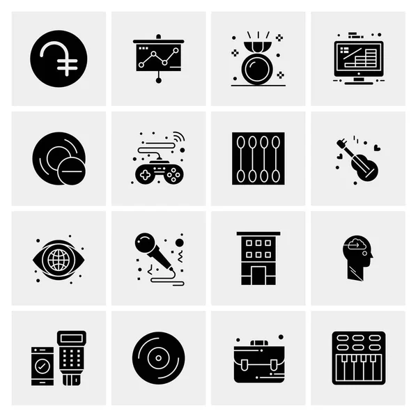 Conjunto de 16 iconos universales Vector de negocios — Vector de stock