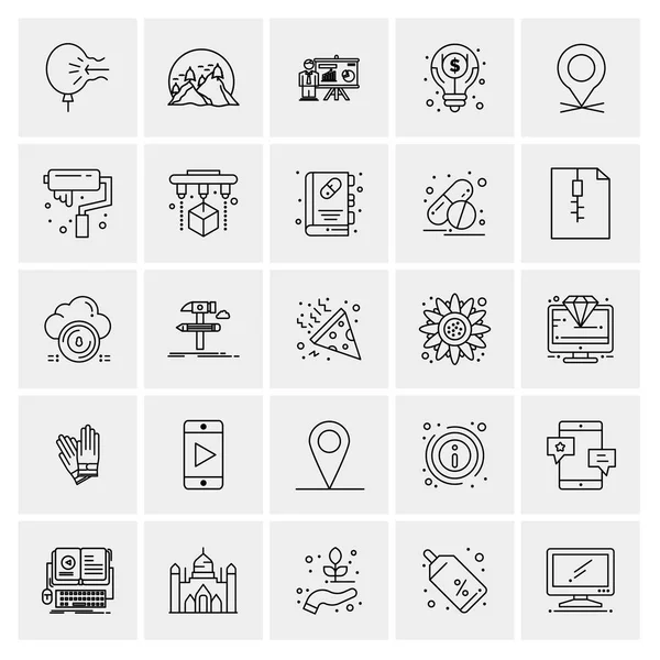 Conjunto Iconos Creativos Universales Simplemente Vector Ilustraciones Para Aplicaciones Web — Archivo Imágenes Vectoriales