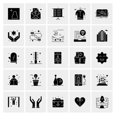 25 Evrensel İş Simgesi Vektörü Kümesi