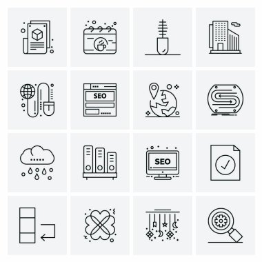 16 Evrensel Simge İş Vektörü