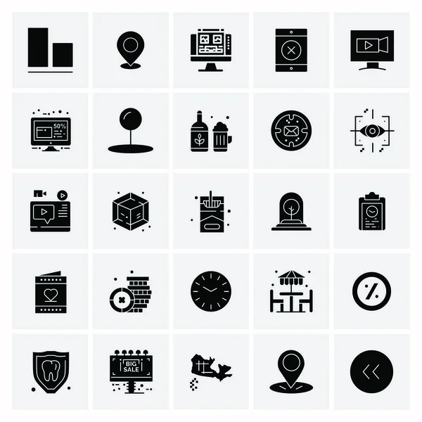 Conjunto Iconos Creativos Universales Simplemente Vector Ilustraciones Para Aplicaciones Web — Vector de stock