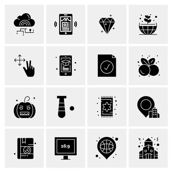 Set of 16 Universal Icons Business Vector — Stock Vector