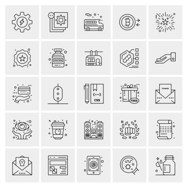 25 Evrensel İş Simgesi Vektörü Kümesi