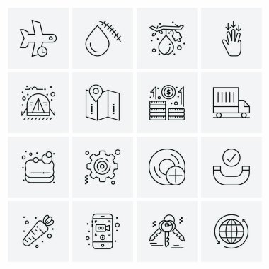 16 Evrensel Simge İş Vektörü