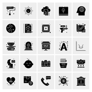 25 Evrensel İş Simgesi Vektörü Kümesi