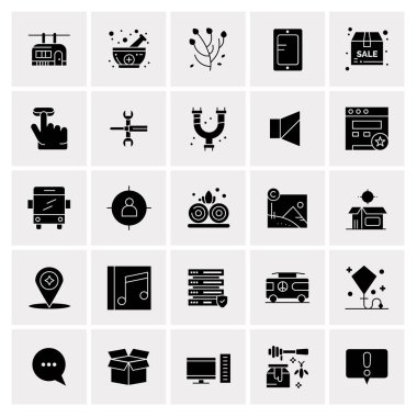 Evrensel yaratıcı simgeler kümesi, web ve mobil uygulamalar ve projeler için basit vektör illüstrasyonları 