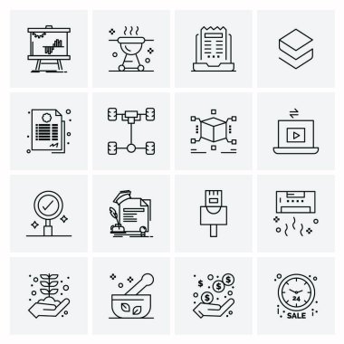 16 Evrensel Simge İş Vektörü