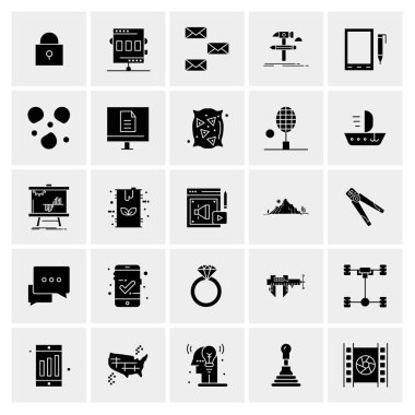 Evrensel yaratıcı simgeler kümesi, web ve mobil uygulamalar ve projeler için basit vektör illüstrasyonları 