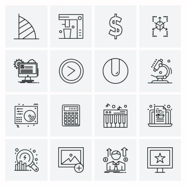 16 Evrensel Simge İş Vektörü