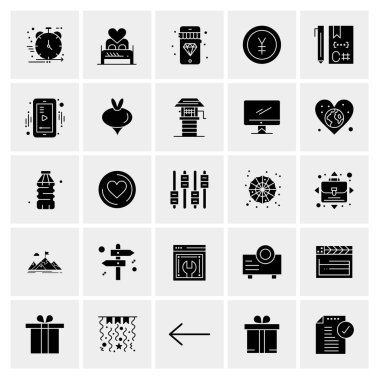 Evrensel yaratıcı simgeler kümesi, web ve mobil uygulamalar ve projeler için basit vektör illüstrasyonları 