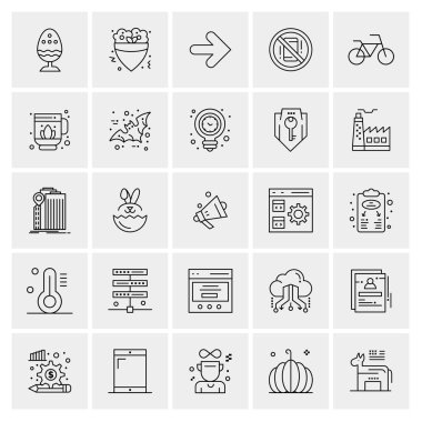 Evrensel yaratıcı simgeler kümesi, web ve mobil uygulamalar ve projeler için basit vektör illüstrasyonları 