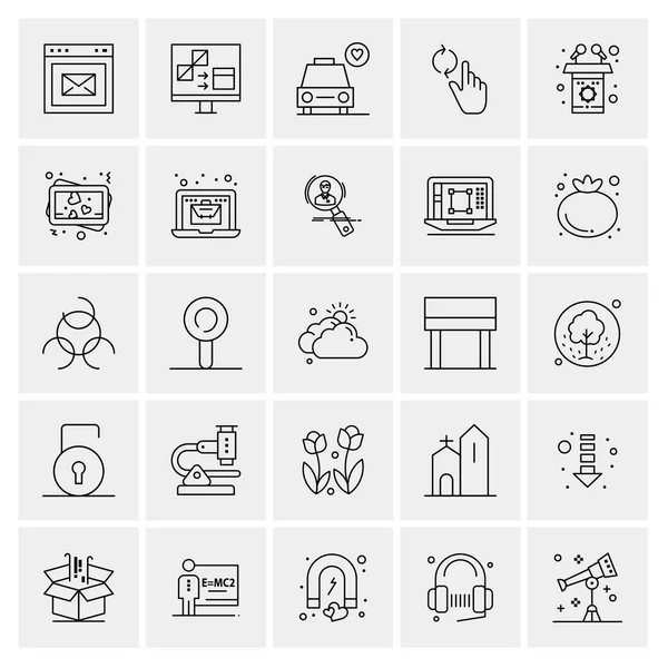 Σύνολο 25 Universal Business Icons Vector — Διανυσματικό Αρχείο