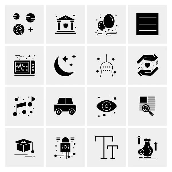 Conjunto de 16 iconos universales Vector de negocios — Vector de stock