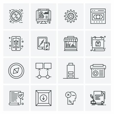 16 Evrensel Simge İş Vektörü