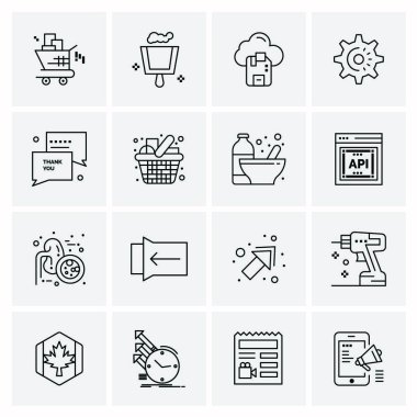 16 Evrensel Simge İş Vektörü