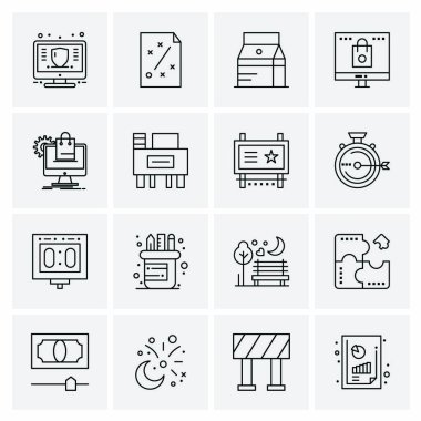 16 Evrensel Simge İş Vektörü