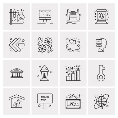 16 Evrensel Simge İş Vektörü