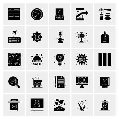 Evrensel yaratıcı simgeler kümesi, web ve mobil uygulamalar ve projeler için basit vektör illüstrasyonları 