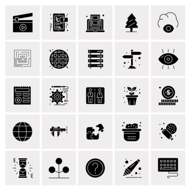 Evrensel yaratıcı simgeler kümesi, web ve mobil uygulamalar ve projeler için basit vektör illüstrasyonları 