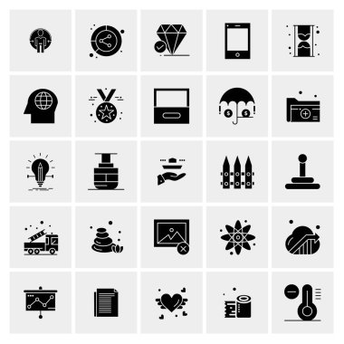 25 Evrensel İş Simgesi Vektörü Kümesi